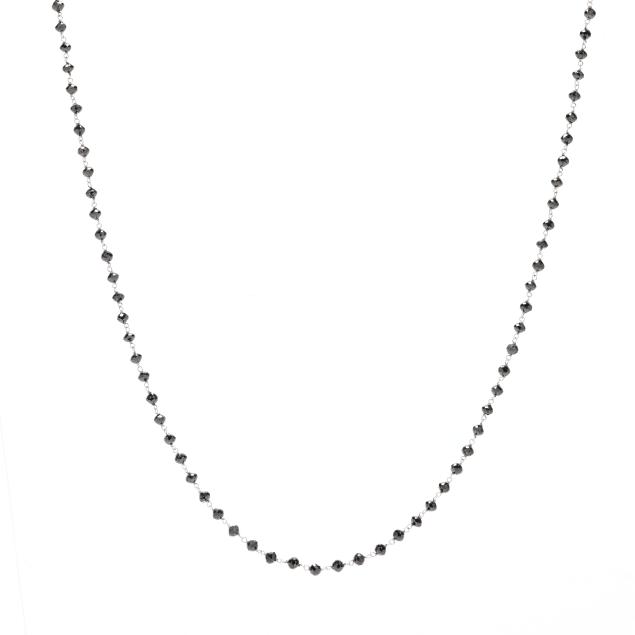 white-gold-and-black-diamond-beaded-necklace