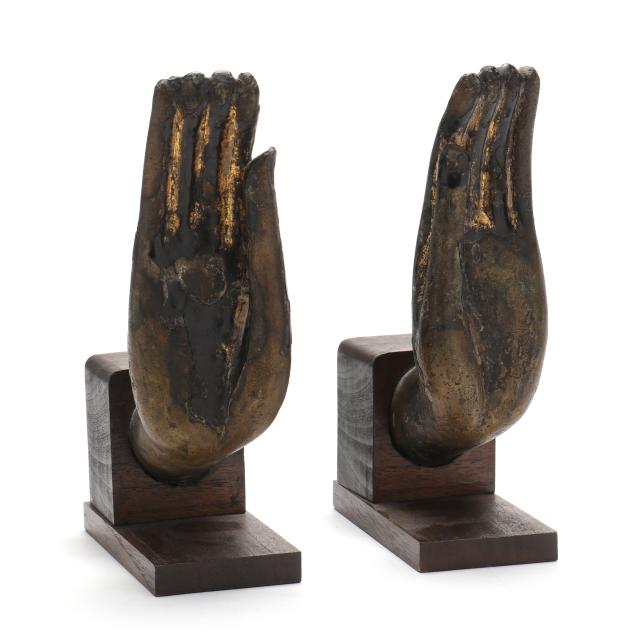 pair-of-thai-gilt-bronze-buddha-hands