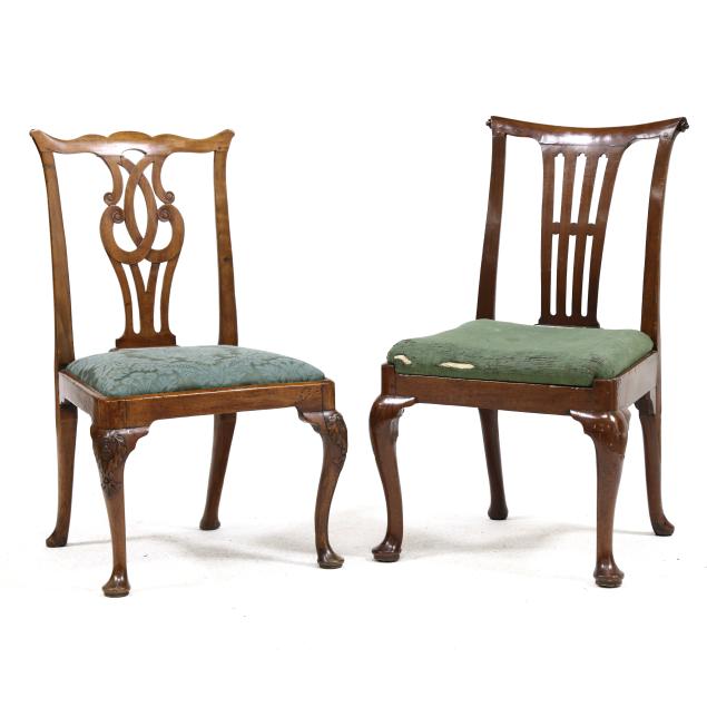 two-english-transitional-carved-mahogany-side-chairs