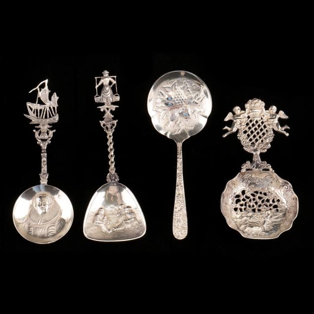 four-ornate-silver-bon-bon-spoons