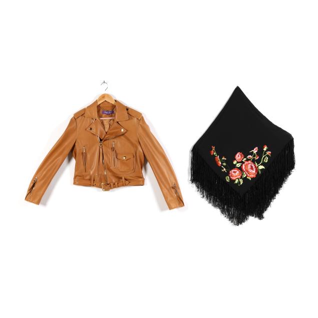 a-purple-label-leather-couture-jacket-and-silk-floral-piano-shawl-ralph-lauren