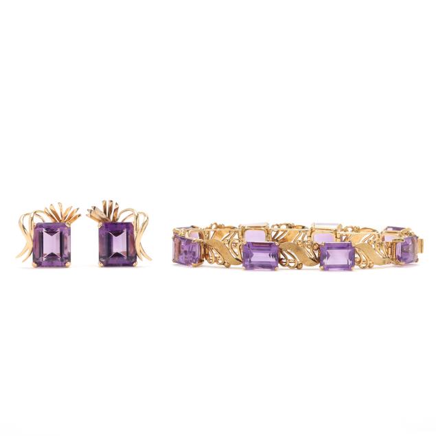gold-and-amethyst-bracelet-and-earrings