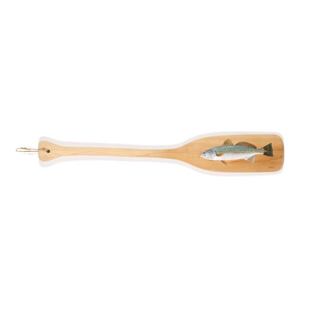 duane-raver-nc-1927-2022-speckled-trout-on-paddle