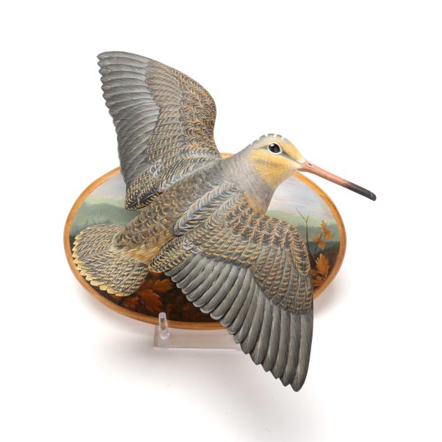 ben-heinemann-nc-flying-woodcock-on-painted-panel