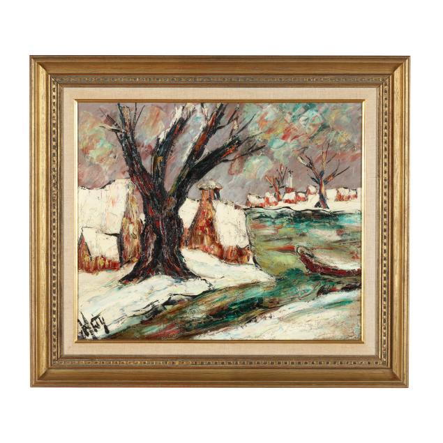 henri-maurice-d-anty-french-1910-1998-winter-landscape