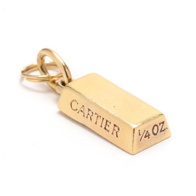 vintage-gold-bar-ingot-charm-pendant-cartier