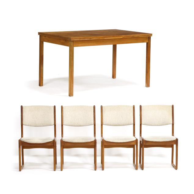 danish-modern-teak-table-and-four-chairs