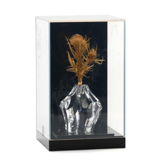 steuben-vermeil-and-crystal-thistle-sculpture