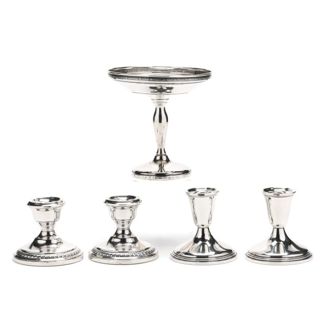 five-american-weighted-sterling-silver-table-accessories