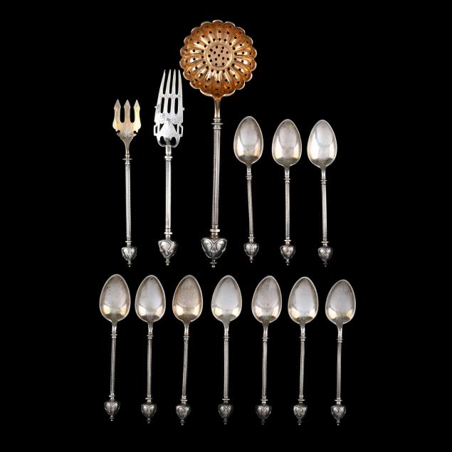 collection-of-coin-silver-scepter-end-flatware-most-with-mark-of-george-sharp