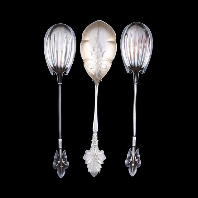 three-wood-hughes-sterling-silver-serving-spoons
