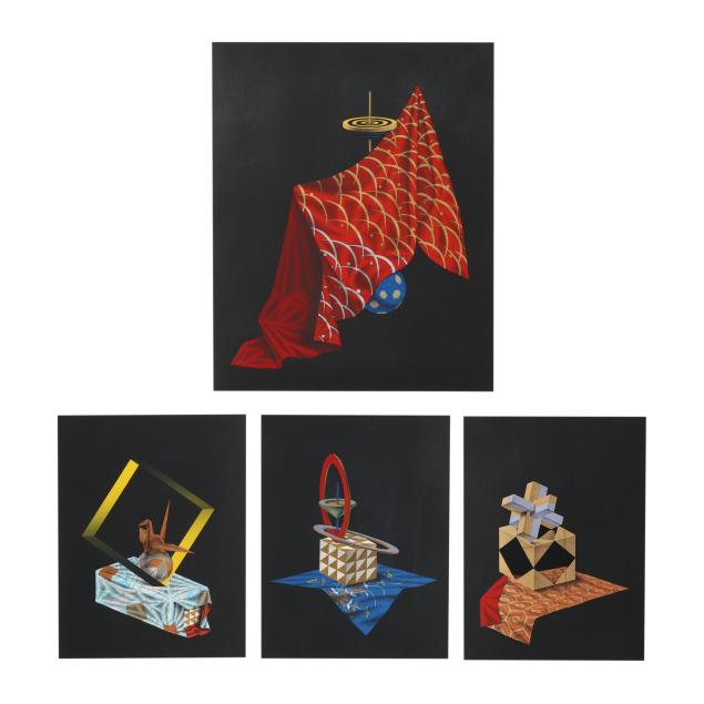 wako-shuji-japanese-b-1953-four-lithographs