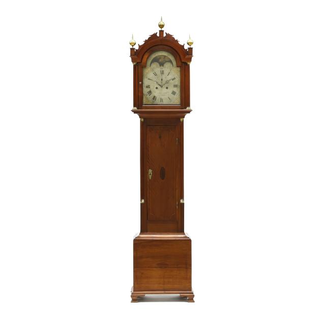 massachusetts-chippendale-inlaid-cherry-tall-case-clock-g-parker