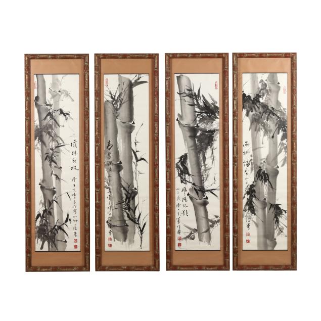 a-set-of-four-chinese-ink-paintings-of-bamboo