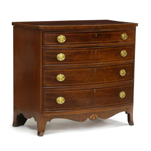 new-england-federal-inlaid-mahogany-bow-front-chest-of-drawers