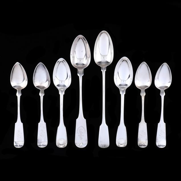 eight-american-coin-silver-serving-spoons