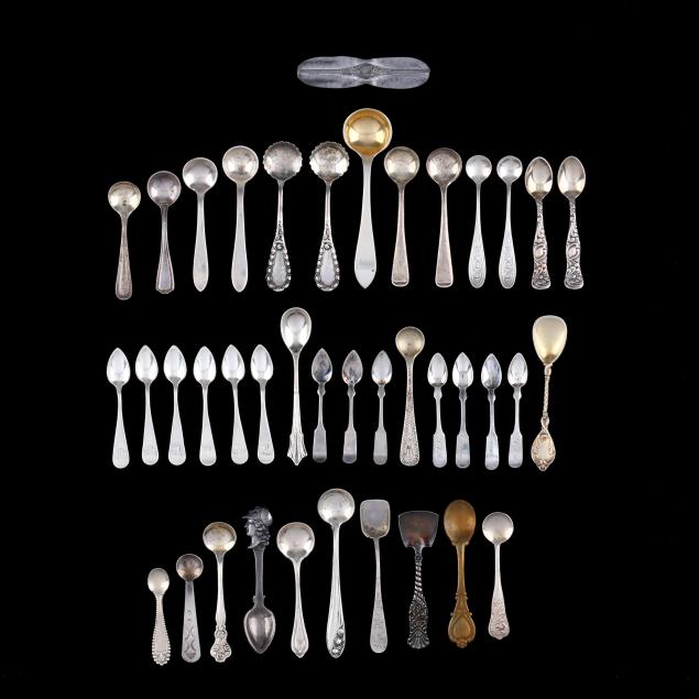 collection-of-silver-miniature-and-salt-spoons