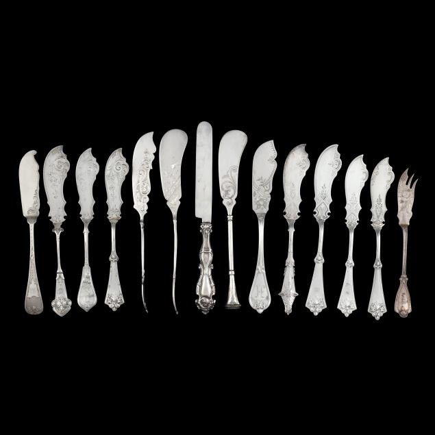 selection-of-antique-coin-silver-and-sterling-silver-master-butter-spreaders
