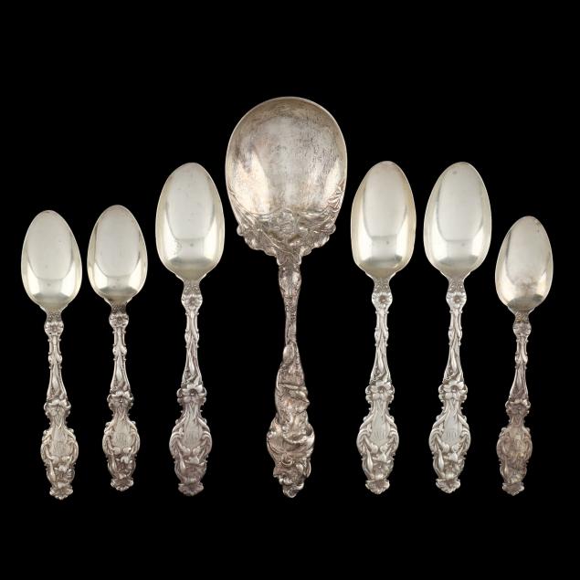 seven-art-nouveau-sterling-silver-spoons