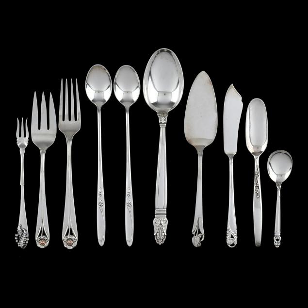 ten-pieces-of-sterling-silver-flatware-in-modernist-patterns
