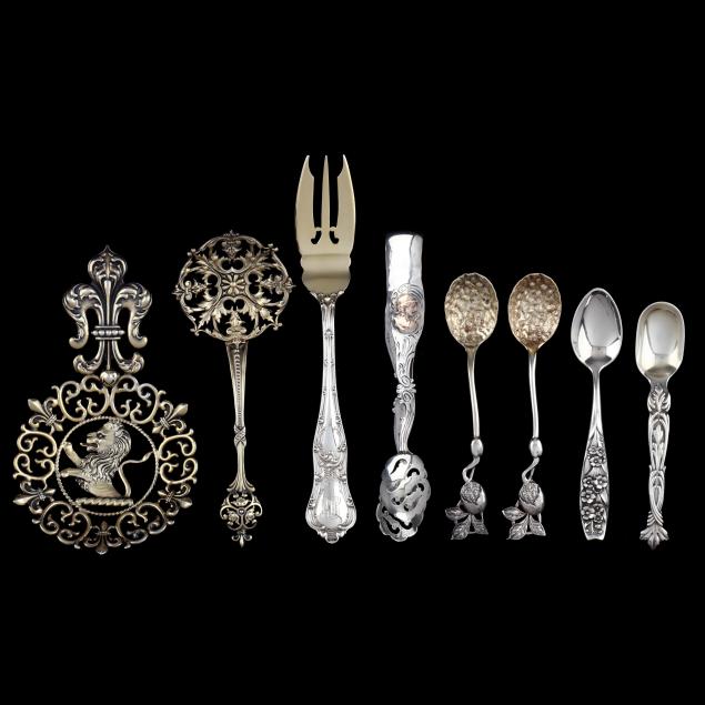 eight-pieces-of-sterling-silver-flatware-by-george-shiebler