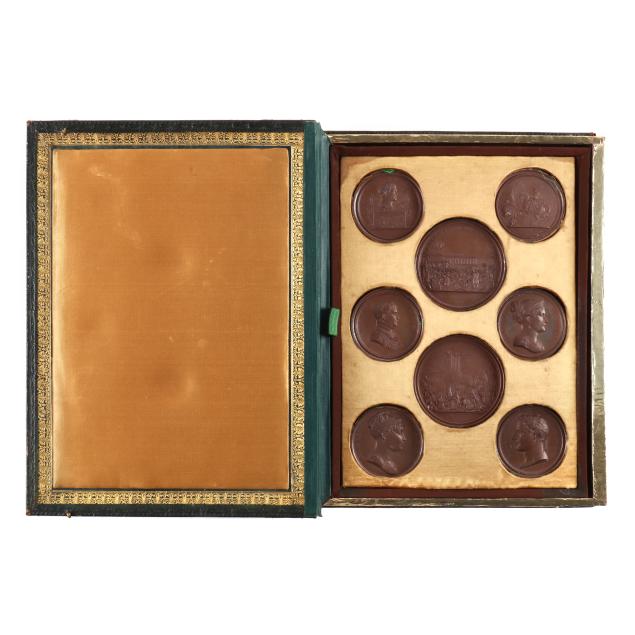 collection-of-ten-10-napoleonic-uniface-lead-filled-bronze-medallions