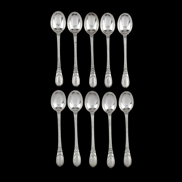 set-of-ten-danish-silver-coffee-spoons-by-evald-j-nielsen