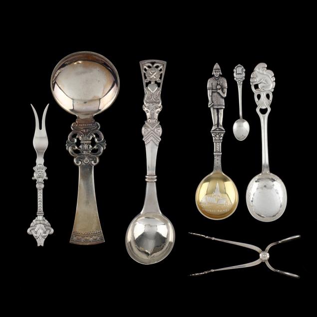 seven-pieces-of-scandinavian-silver-flatware