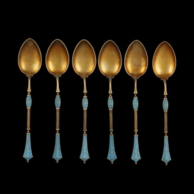 set-of-six-gilt-sterling-silver-enameled-demitasse-spoons