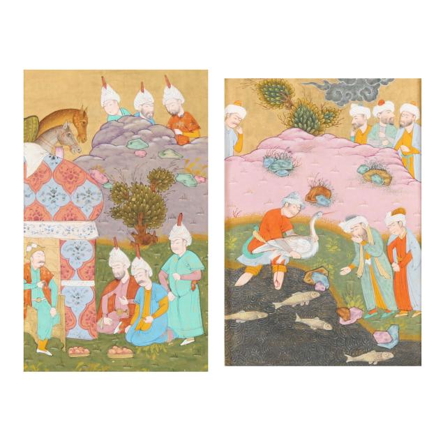 two-persian-miniature-paintings
