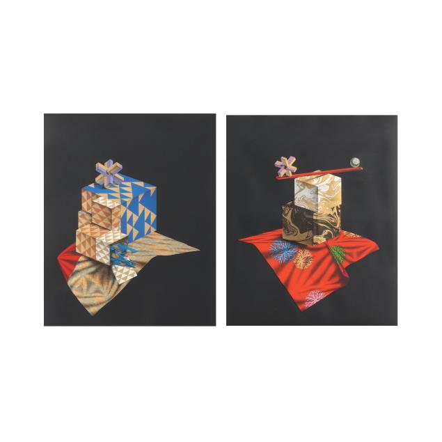 wako-shuji-japanese-b-1953-two-lithographs