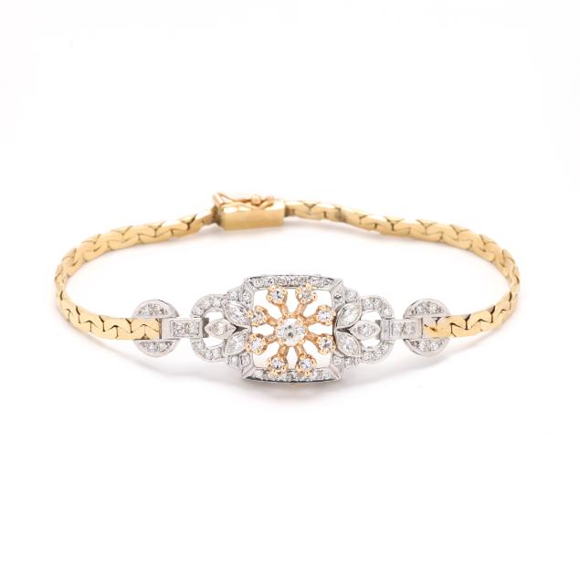 vintage-gold-platinum-and-diamond-bracelet