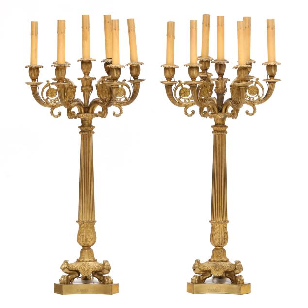 pierre-philippe-thomire-french-1757-1853-pair-of-empire-gilt-bronze-seven-light-candelabra