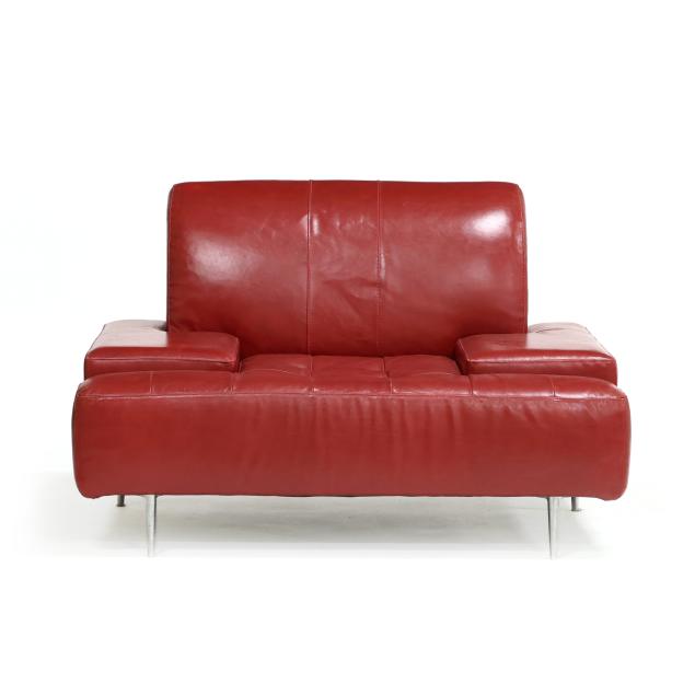 modernist-red-leather-club-chair