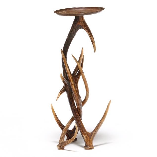 vintage-brass-top-antler-stand