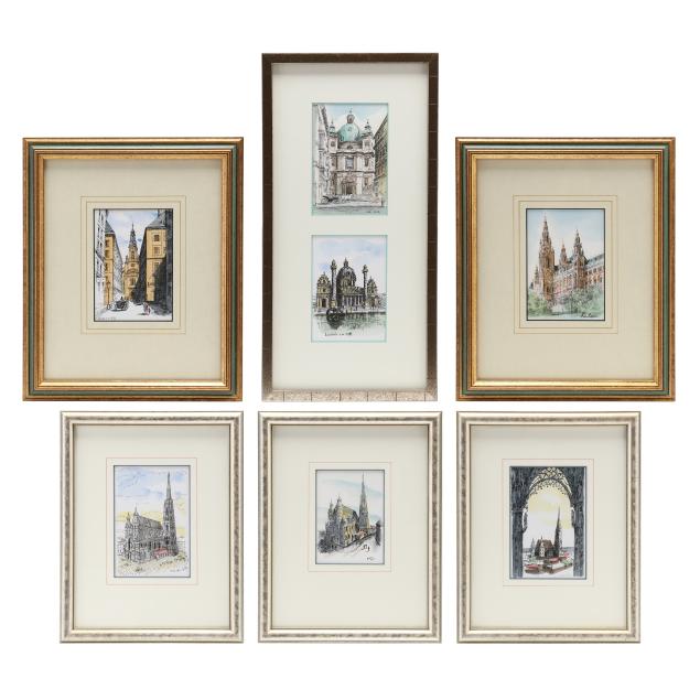 group-of-seven-viennese-street-scene-prints