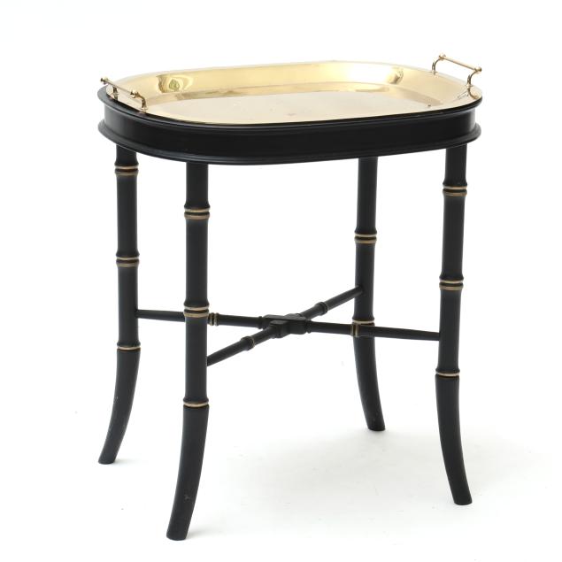 english-style-brass-and-faux-bamboo-side-table