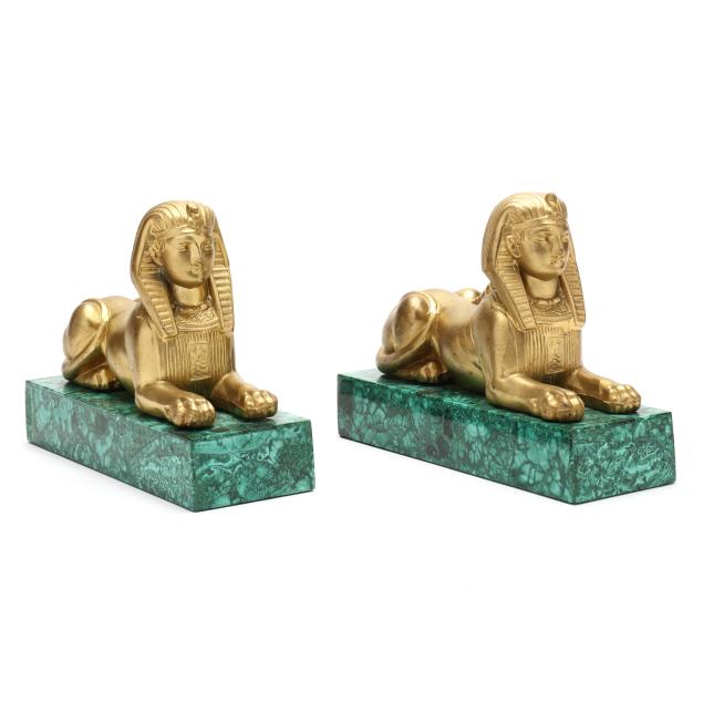 pair-of-vintage-ormolu-sphinx-and-malachite-bookends