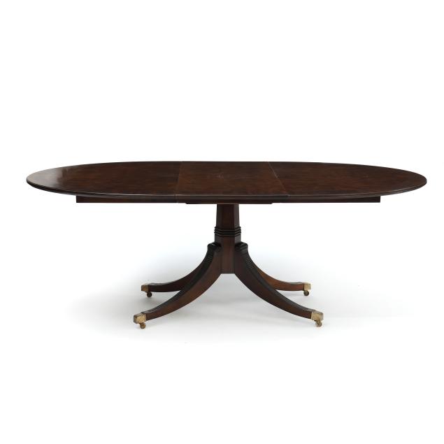 regency-style-burlwood-veneer-pedestal-dining-table