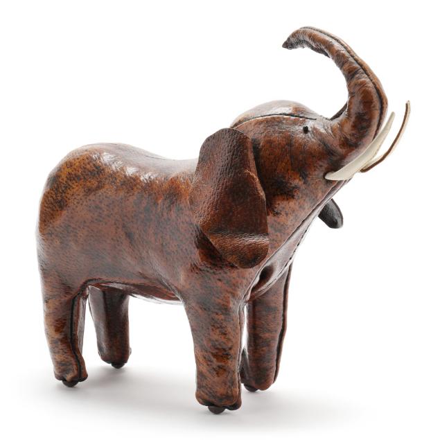attributed-to-dimitri-omersa-leather-elephant-bookend