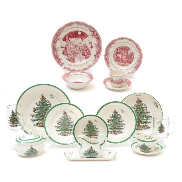 collection-of-holiday-porcelain-and-glass-tableware