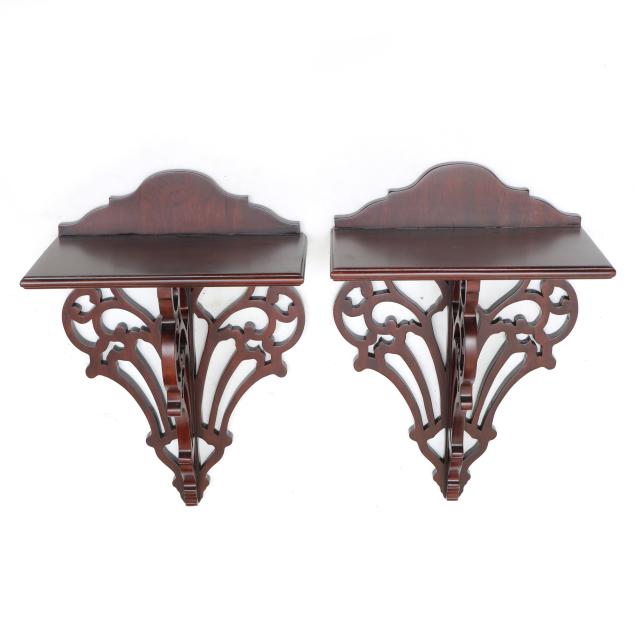 pair-of-georgian-style-mahogany-wall-brackets