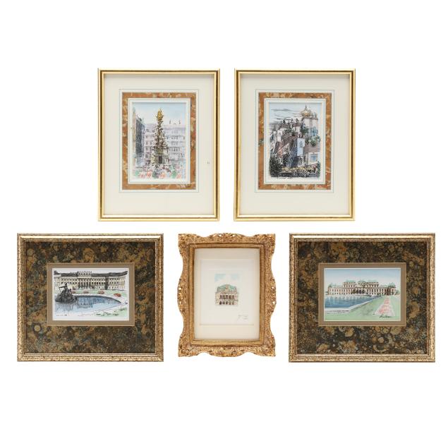 group-of-five-viennese-street-scene-prints