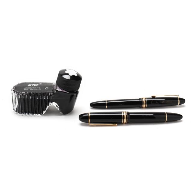 two-mont-blanc-meisterstuck-fountain-pens