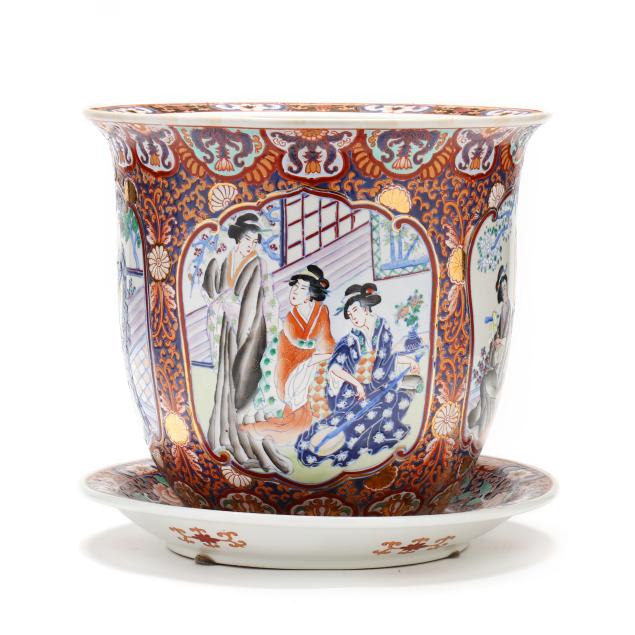 chinese-famille-rose-porcelain-jardiniere-and-underplate