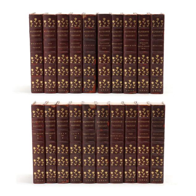 a-leather-bound-set-of-the-works-of-alphonse-daudet