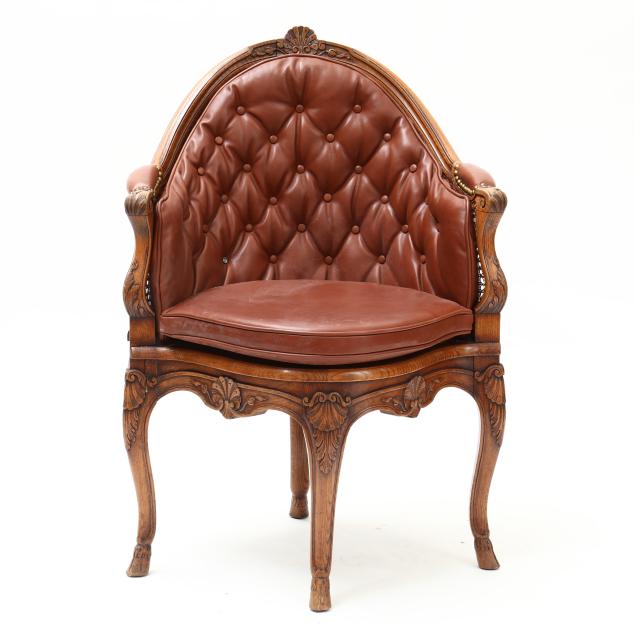 louis-xv-style-carve-oak-corner-bergere