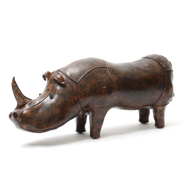 dimitri-omersa-for-abercrombie-and-fitch-leather-rhinoceros-footstool