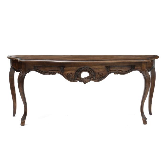 french-provincial-style-walnut-console-table