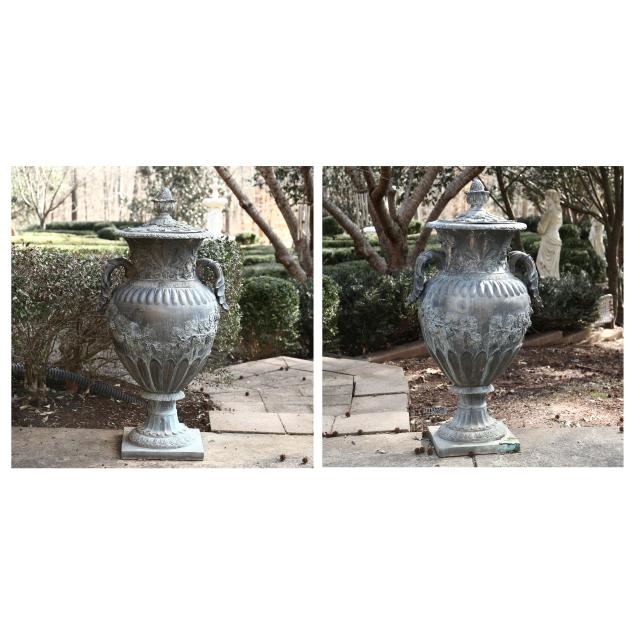 pair-of-large-neoclassical-style-bronze-lidded-garden-urns